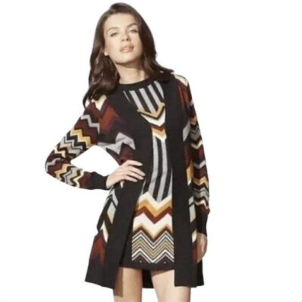 Missoni for Target Zig Zag Chevron Long Tunic Cardigan Sweater Size Medium - Picture 10 of 11